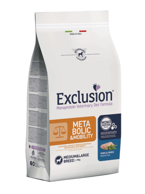 EXCLUSION CMEP01 METABOLIC&MOBILITY granule pre psov - bravčové/vláknina 1,5 kg