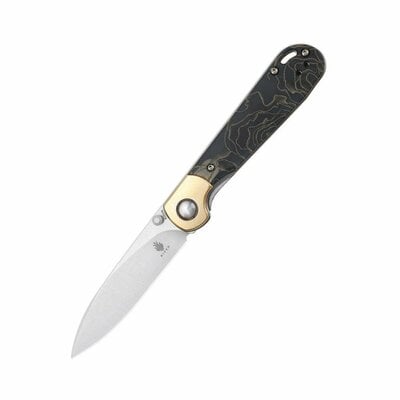 Kizer Ki3587A1 PPY vreckový nôž 8,3 cm, mosadz a Raffir (kompozit)