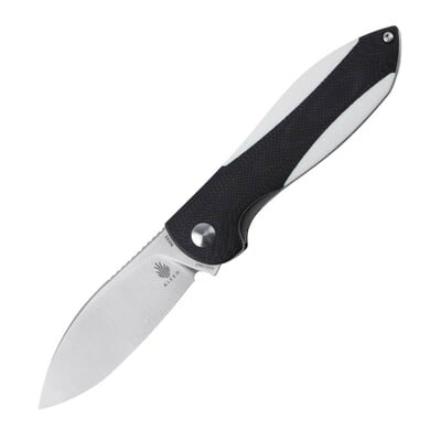 Kizer V3579N2 Infinity fekete/fehér zsebkés 7,3 cm, fekete-fehér, G10