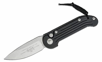 Microtech 135-10 LUDT Standard automata kés 8,6 cm, Stonewash, fekete, alumínium