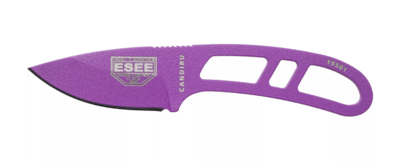 ESEE CAN-PURP-E Purple Candiru malý nôž na krk 5 cm, fialová, biele puzdro