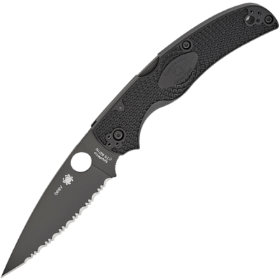 Spyderco C244SBBK Native Chief Könnyű zsebkés 10,2 cm, teljesen fekete, FRN