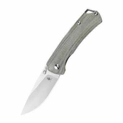 Kizer V3490C1 T1 vreckový nôž 8 cm, zelená, Micarta