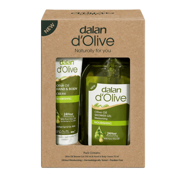 Well Done DALAN d'Olive darčeková kozmetická súprava 4v1, olivový olej