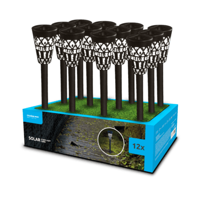 Modee záhradná solárna LED lampa GS006 38 cm AAA 100 mAh 12ks (ML-GS006)