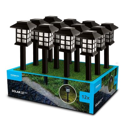 Modee záhradná solárna LED lampa GS005 38 cm AAA 100 mAh 12ks (ML-GS005)