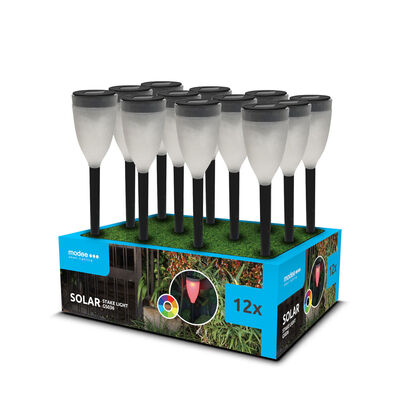 Modee záhradná solárna LED lampa GS036 30 cm, AAA 100 mAh 12ks (ML-GS036)