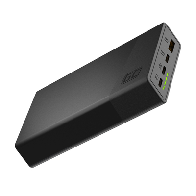 PBGC03S Green Cell PowerPlay 20S Power Bank 20000mAh 22,5W PD USB-C, fekete