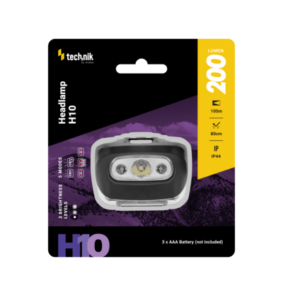 Technik Čelovka MT-H10 (3xAAA) LED + červené svetlo (200 lúmenov)