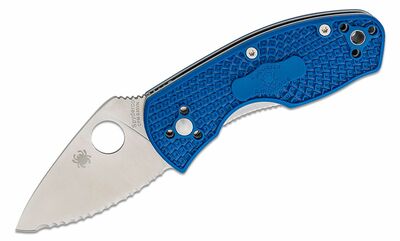 Spyderco C148SBL Ambitious Lightweight Blue nejmenší kapesní nůž 5,9 cm, modrá, FRN