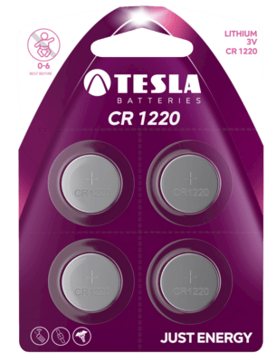Tesla CR1220 lítiové gombíkové batérie 4ks 1099137152