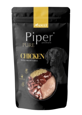 PIPER 12802171 PURE kapsička pre psy - kura/hnedá ryža 150g