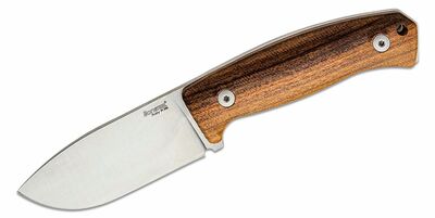 M2M ST LionSteel Fixed Blade M390 szatén penge, Santos fa nyél, bőr tok