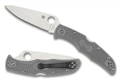 Spyderco C10FPGY Endura 4 Flat Ground kapesní nůž 9,5 cm, šedá, FRN