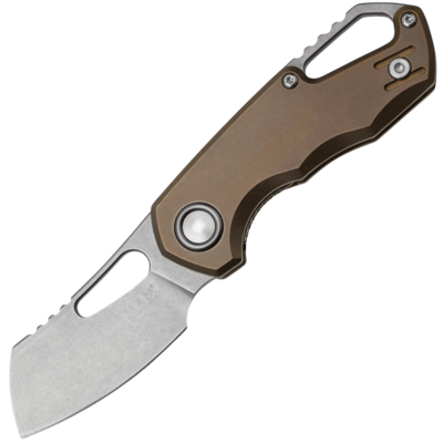 MKM MK FX03M-2TBR ISONZO Cleaver kapesní nůž 4,9 cm, Stonewash, bronzová, titan