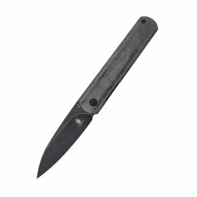 Kizer V4499C2 Feist(XL) Black vreckový nôž 8,5 cm, Black Stonewash, čierna, Micarta