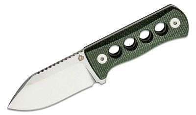 QSP Knife QS141-C1 Canary Micarta Green nůž na krk 6,4 cm, zelená, Micarta, pouzdro Kydex