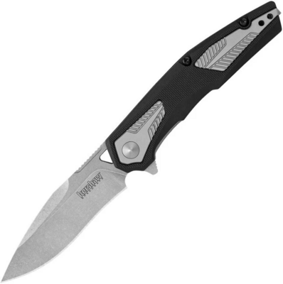 Kershaw K-1390 TREMOLO zsebkés segédeszközzel 7,9 cm, Stonewash, fekete, GFN, acél