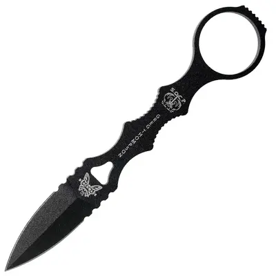Benchmade 173BK SOCP Mini taktikai önvédelmi tőr 5,6 cm, teljesen acél, fekete, tok