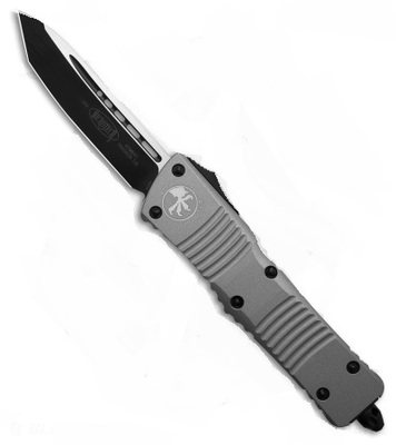 Microtech 144-1TG Combat Troodon Black Standard automata kés 9,5 cm, fekete, szürke, alumínium