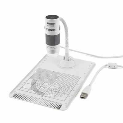 Carson MM-840 eFlex digitální USB mikroskop s LED osvětlením 75x/300x, se stojanem a základnou