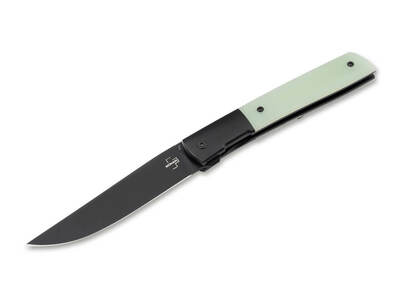 Böker Plus 01BO614 Urban Trapper Premium Jade kapesní nůž 9 cm, černá, průhledná, G10, titan