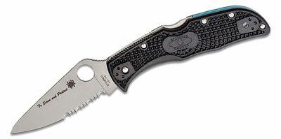 C243FPSBKBL Spyderco Endela Thin Blue Line