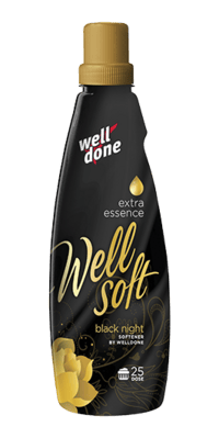 Well Done WellSoft Black Night avivážny koncentrát 1 L - elegantná vôňa