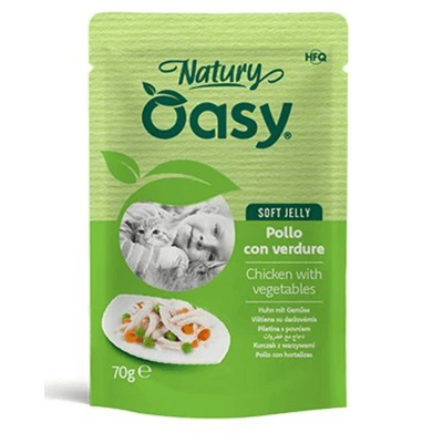 OAWNJCB007008A Oasy Natury Soft Jelly Chicken with vegetables (pouch) 70g