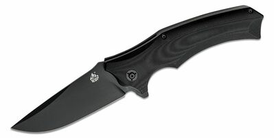 QSP Knife QS101-B Sthenia Black kapesní nůž 8,9 cm, celočerný, G10