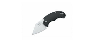 FOX Knives FX-519 Drago Piemontes malý kapesní nůž 4,5 cm, černá, G10, bez pojistky, kožené pouzdro