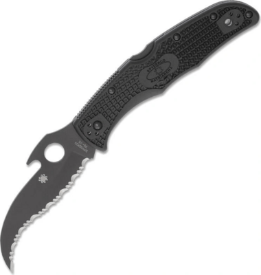 Spyderco C12SBBK2W Matriarch 2 Lightweight Black taktický nôž 9,1 cm, čierna, FRN