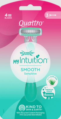 Wilkinson Quattro My Intuition Smooth Sensitive jednorázový holicí strojek 3ks (W302429100)