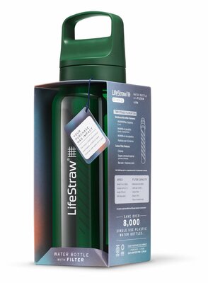 LGV41LGRWW Lifestraw Go 2.0 Water Filter Bottle 1L Terrace Green