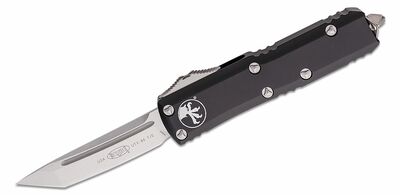 Microtech 233-10 UTX-85 Standard Tanto automatický nôž 7,6 cm, Stonewash, čierna, hliník