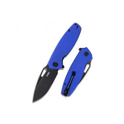 Kubey KU322I Tityus Black Blue vreckový nôž 8,6 cm, čierna, modrá, G10, spona