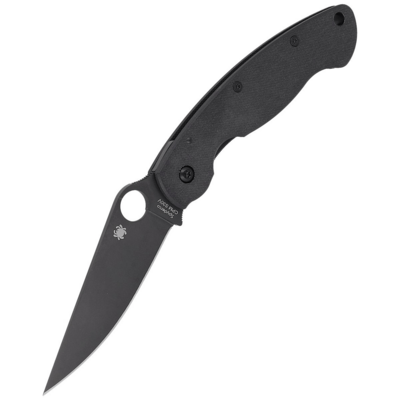 Spyderco C36GPBK Military Model Black vreckový nôž 10,2 cm, celočierna, G10