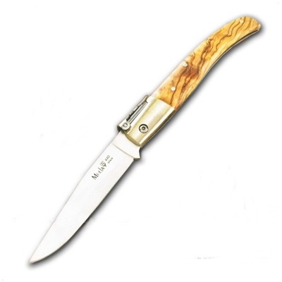 PQ-9.OL Muela 95mm olive wood scales, nickel silver bolster, with lockback blade system