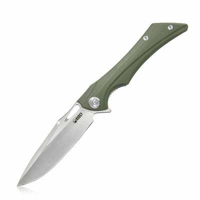 Kubey KB245B Raven Green zsebkés 9,5 cm, zöld, G10, csat