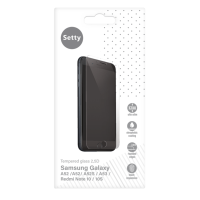 SETTY tvrzené sklo 2,5 D pro Samsung Galaxy A52 4G/A52 5G/A52S 5G/A53 5G/Redmi (GSM171629)
