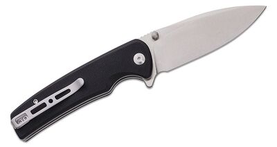 S21007-5 Sencut Sachse Black G10 Handle Satin Finished 9Cr18MoV Blade Button Lock
