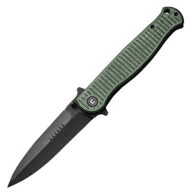 CIVIVI C23025-3 RS71 vreckový nôž 10,2 cm, Black Stonewash, zelená, Micarta