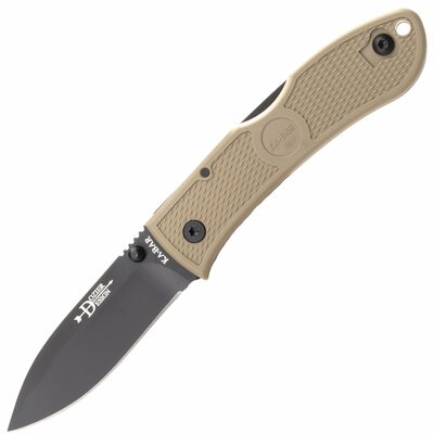 KA-BAR KB-4062CB Dozier Hunter Coyote Barna zsebkés 7,5 cm, fekete, barna, Zytel