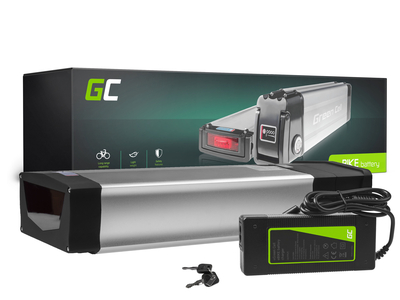 Green Cell EBIKE74STD baterie pro elektrokola 36V 20Ah Li-Ion, zadní nosič, nabíječka