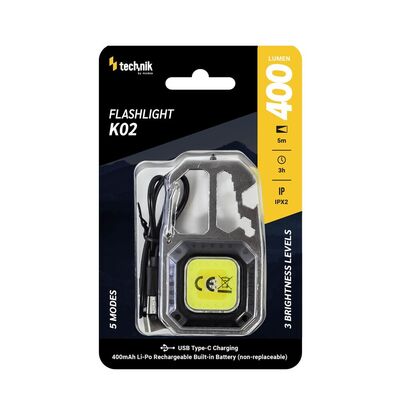 Technik MT-K02 svítilna (vestavná baterie 400mAh) COB LED + USB-C (400 lm)