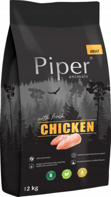 PIPER 25102121 DRY FOR DOG  krmivo pre dospelé psy - kuracie mäso 12 kg