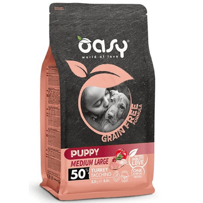 OADGDPTL1200 Oasy Grain free Puppy Medium/Large TURKEY 12kg