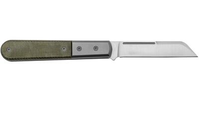 CK0115 CVG LionSteel SheepFoot M390 blade, zelená Canvas Handle, Ti Bolster & Liners
