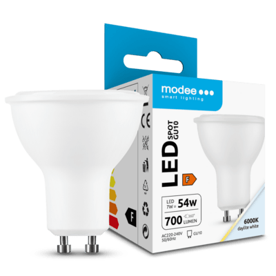 Modee Lighting LED Alu-Plastic GU10 7W 700lm studená bílá (ML-GU10P6000K7WN)