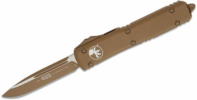 Microtech 121-1CTA Ultratech Cerakote Tan automata kés 8,8 cm, Cerakote, barna Tan, alumínium